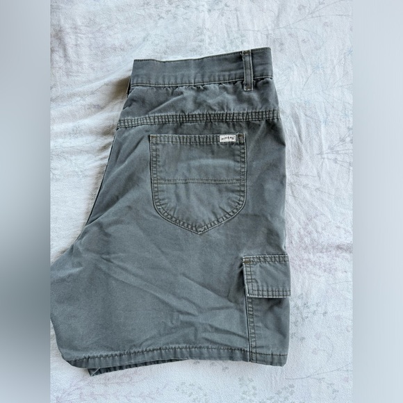 Rider’s High Waisted Cargo Shorts on Olive Green - Picture 9 of 12